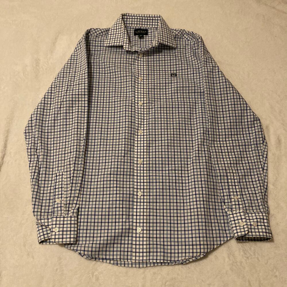 Lauren Ralph Lauren Shirt Youth/Boys Sz‎ 20 Collared Button Front Blue